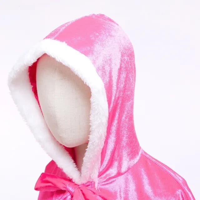 【橘魔法】絨布公主披風(萬聖節 斗篷 披肩 冰雪奇緣 貝兒公主 角色扮演 攝影 裝扮 女童 兒童 童裝)