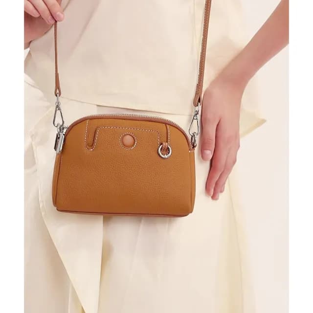 【Paiya 派亞】新款時尚迷你零錢包媽媽包頭層牛皮單肩百搭斜挎女包(達克公爵同款)