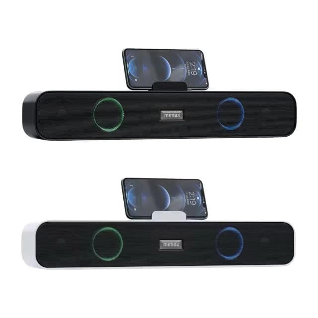 【米覓 mimax】重低音霸雙喇叭藍芽音箱(音響 藍芽 soundbar 藍芽音響 喇叭 RGB燈效)