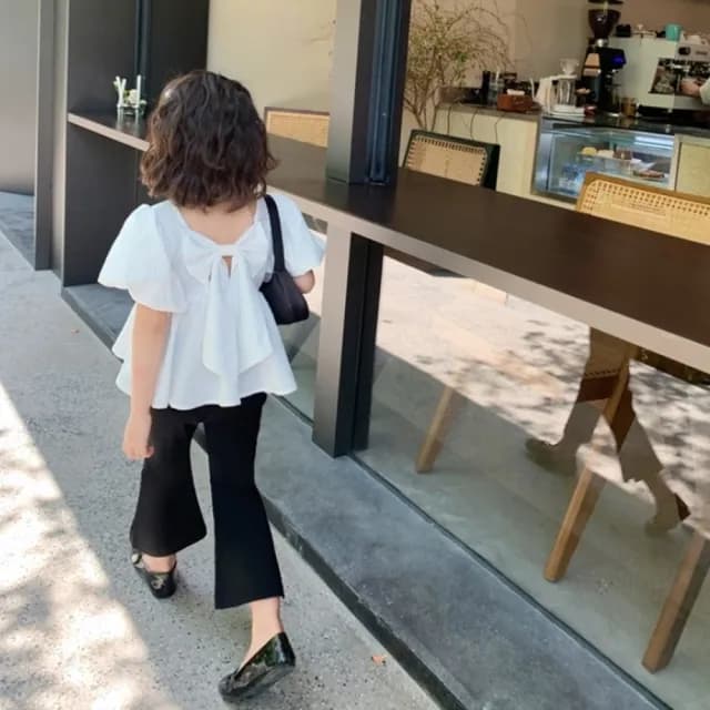 【橘魔法】開岔彈性喇叭褲(長褲 內搭褲 褲子 女童 兒童 童裝)