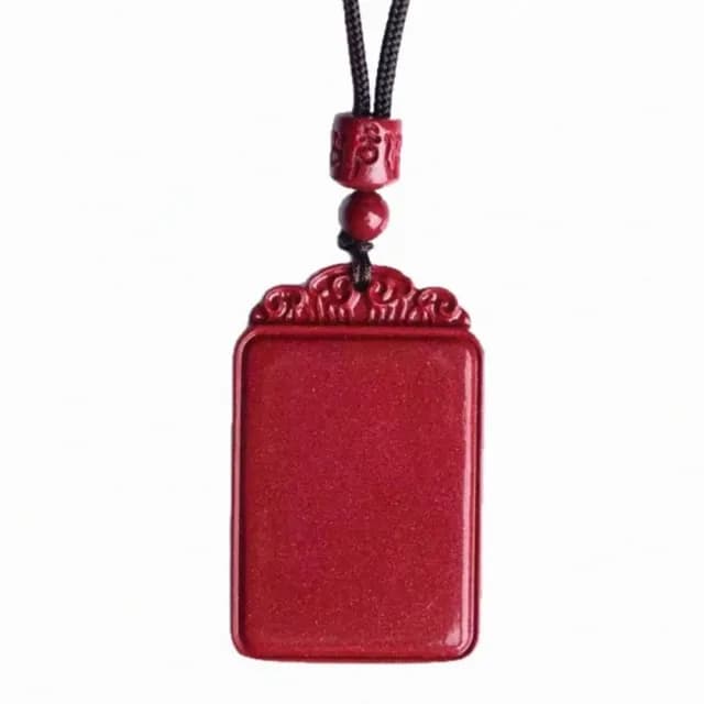 【Penny珮妮】硃砂 平安無事牌 吊墜項鍊(母親節 情人節 生日禮物 交換禮物 新婚 新年 尾牙)