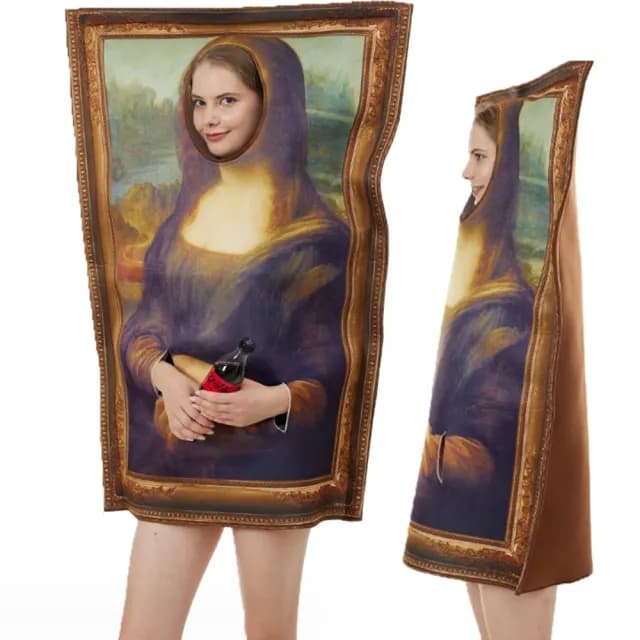 【橘魔法】兒童蒙娜麗莎創意畫框服裝(萬聖節服裝 角色扮演 搞怪創意 派對 表演 戲劇 攝影 童裝 男童 女童)