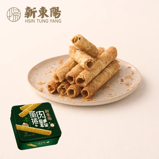 【新東陽】原味/海苔肉鬆蛋捲禮盒2盒組(贈提袋)