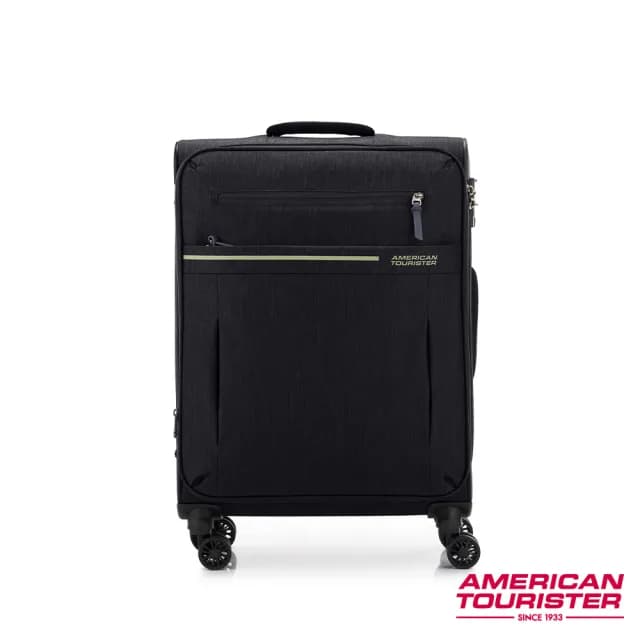 【AMERICAN TOURISTER 美國旅行者】24吋 SKY BLAZE 前開式/上掀式可擴充輕量布面軟殼行李箱/布箱(多色可選)