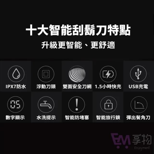 【LC】4D多功能電動刮鬍刀 男仕護理組(全機可水洗 浮動三刀頭 充電刮鬍刀 電鬍刀 刮鬍子電動)