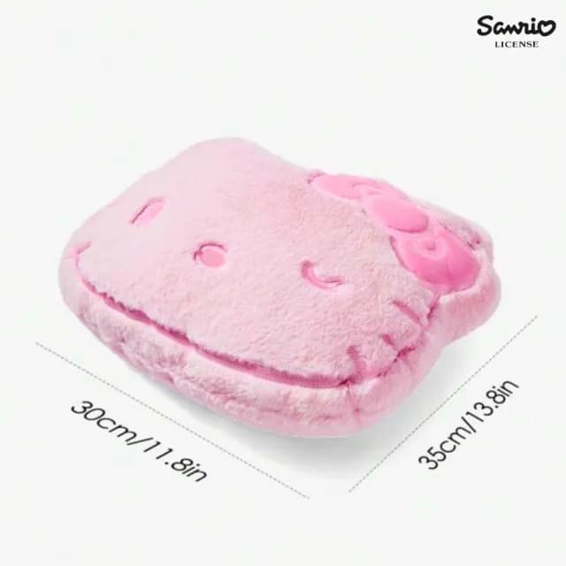 【SANRIO 三麗鷗】Hello Kitty凱蒂貓超柔絨毛薄抱枕靠墊靠枕玩偶枕頭(女友女兒老婆生日情人聖誕交換禮物)