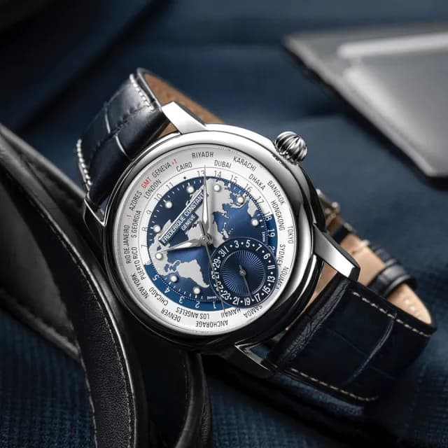 【CONSTANT 康斯登】Worldtimer 限量世界時區機械錶 禮物 送禮 推薦(FC-718NWWM4H6)