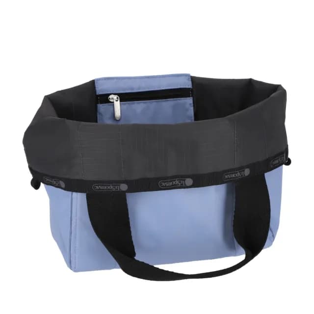 【Lesportsac】小型雙面托特包 手提袋 便當袋 送禮 禮物 女包 男包 情人節禮物(雲霧藍)