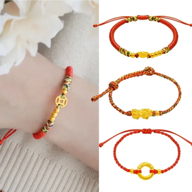 【金喜飛來】黃金手鍊一生有錢多選(0.09錢±0.02)