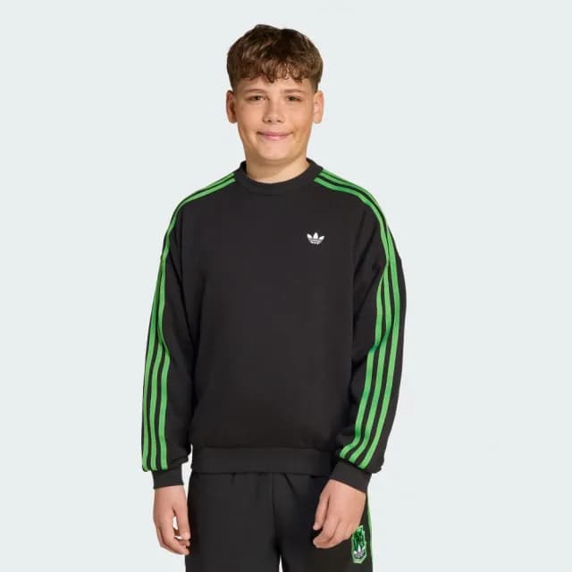 【adidas 愛迪達】ADIDAS MINECRAFT 圓領上衣 童裝 - Originals JW7723