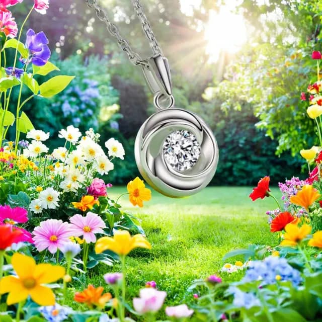 【珀緹雅】玫瑰之戀 925銀項鍊(925純銀 玫瑰 鑽飾 時尚 鎖骨鍊 頸鍊)