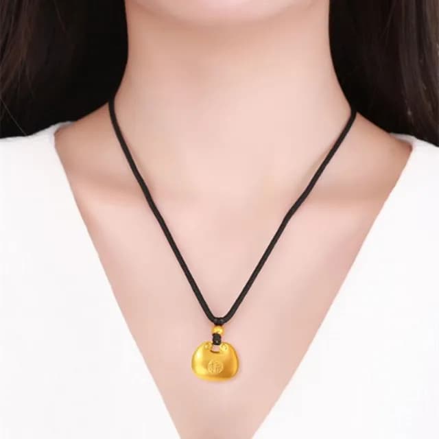 【Penny珮妮】黃金999 迷你福袋轉運金珠 吊墜項鍊(母親節 情人節 生日禮 交換禮物 送女友 尾牙 新年 結婚)