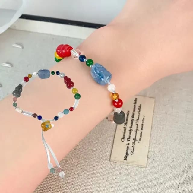 【生命玄學】手工編織彩色貔貅手鍊(招財 本命年 情侶手鍊 手繩 情侶 閨蜜 生日禮物 情人節)