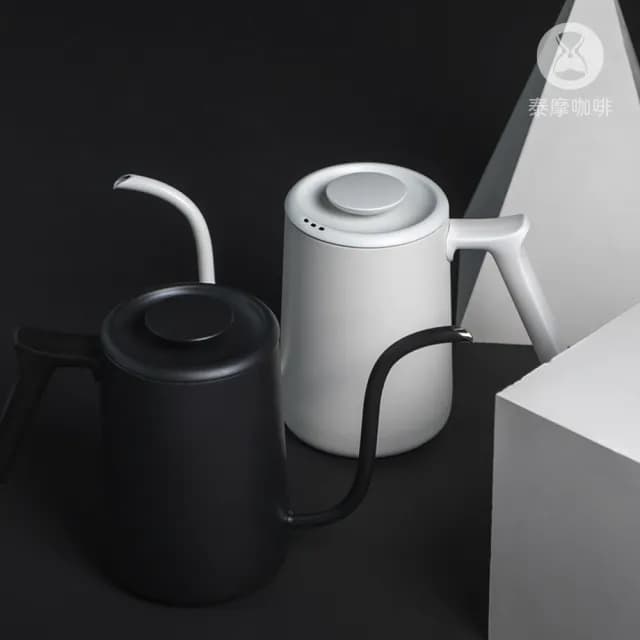 【TIMEMORE 泰摩】栗子C3S-魚Pure壺手沖咖啡禮盒黑色/白色7件組(獻禮美學誠意之選 露營 生日禮 入厝禮)