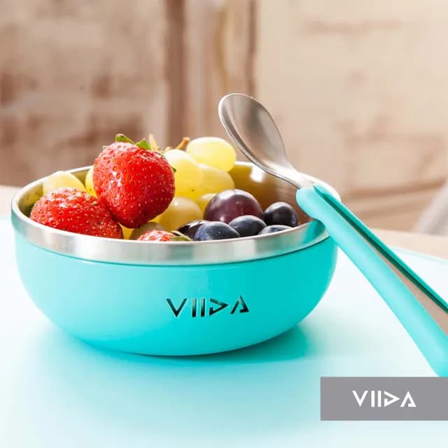 【VIIDA官方直營】Souffle 抗菌不鏽鋼餐碗(兒童餐碗/三色碗/寶寶餐具/抗菌餐碗/學習餐碗)