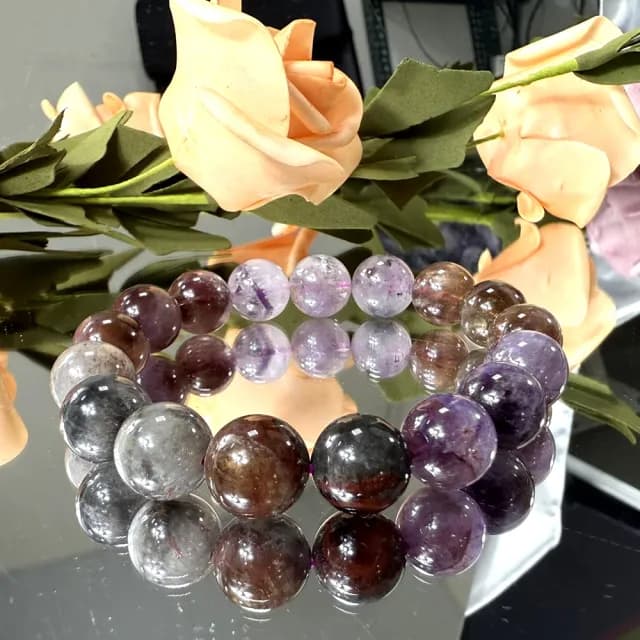 【德山珠寶】特價5A級13mm天然極光23水晶手鍊(CE476)