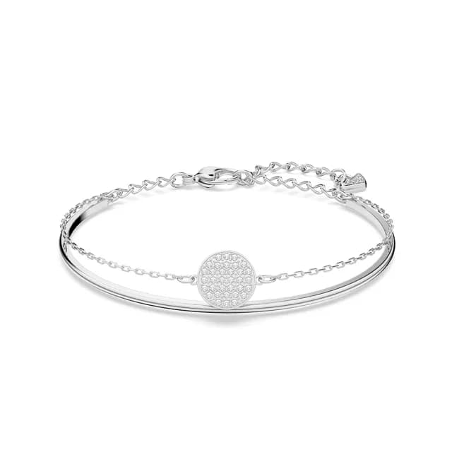 【SWAROVSKI 施華洛世奇】Sublima 手鐲 手環 白色 鍍白金色(線上限定款)