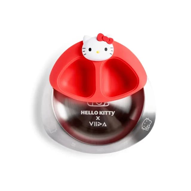 【VIIDA官方直營】抗菌不鏽鋼 Hello Kitty 聯名用餐套組(兒童餐具 抗菌不鏽鋼 寶寶餐具 學習餐具)