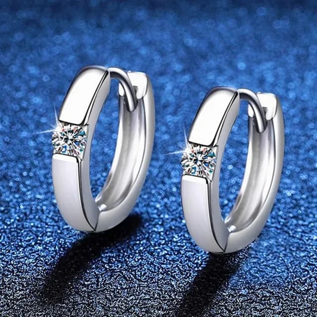 【巴黎精品】現貨+預購 頂級莫桑鑽石耳環925純銀耳環女耳針銀飾情人節禮物(20分經典女配件飾品a1kv9)