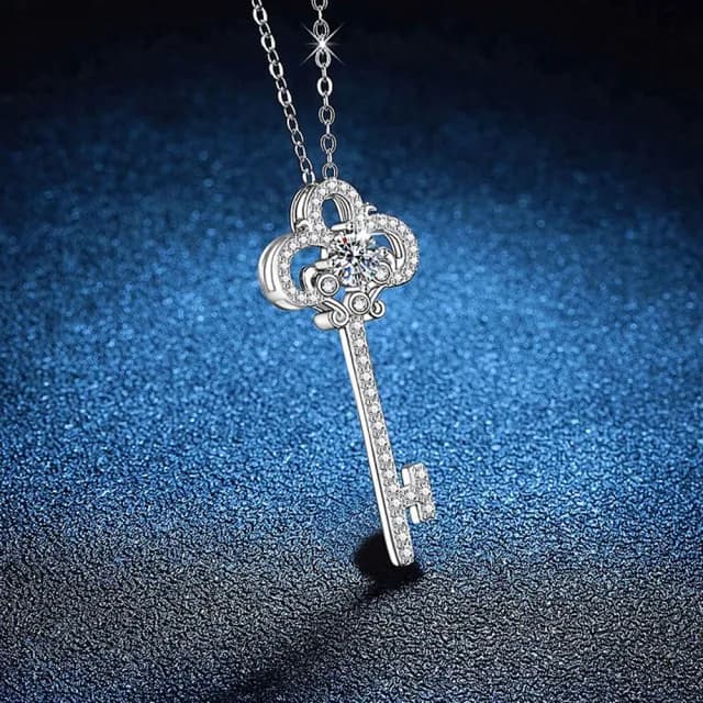 【巴黎精品】現貨+預購 頂級莫桑鑽石項鍊925純銀女項鍊項鏈鎖骨鏈情人節禮物(50分暮光吊墜女飾品a1kv14)