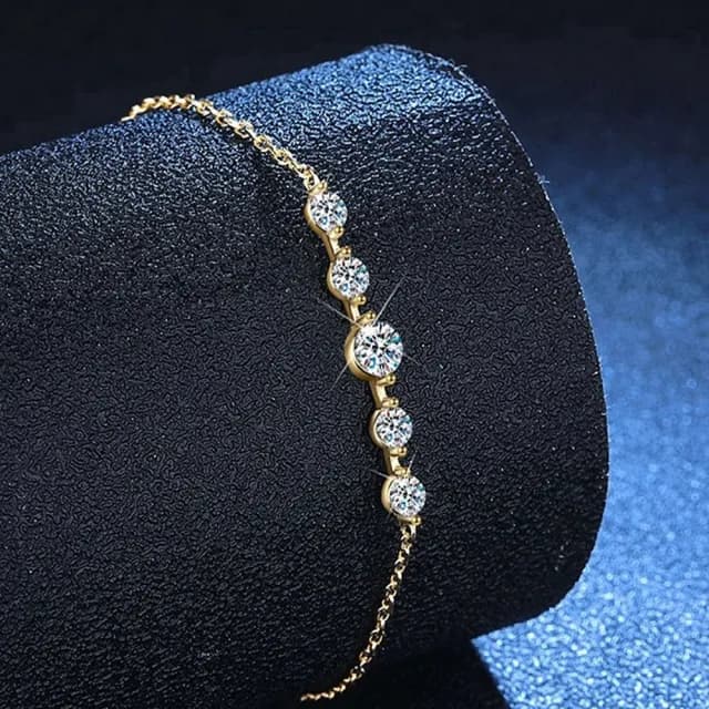 【巴黎精品】現貨+預購 頂級莫桑鑽石手鍊925純銀女手鍊手鏈情人節禮物(70分韓版繁星可調節女飾品2色a1kv18)