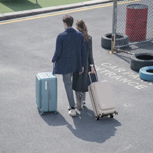 【CROWN 皇冠】Boxy 28吋 前開式框架胖胖箱 防盜雙齒拉鍊箱(行李箱/旅行箱/密碼鎖)