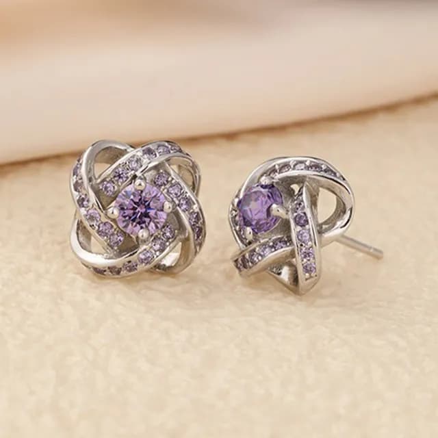 【KT DADA】雙11 四葉草耳環 耳釘 耳飾 純銀耳環 百搭飾品 六爪雪花旋轉