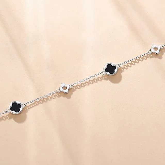 【MoonDy】雙11 S925 純銀手鍊 簡約手鍊 幸運草手鍊 閨蜜手鍊 生日禮物