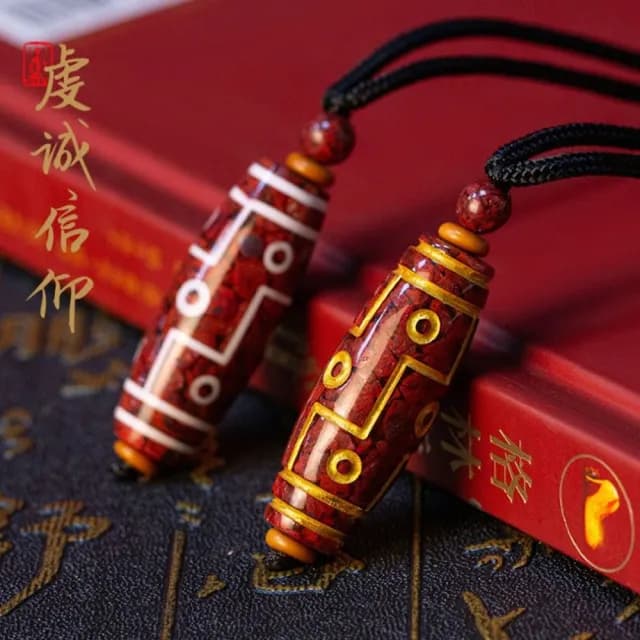 【Penny珮妮】原礦晶體硃砂天珠 吊墜項鍊2色可選(母親節 父親節 生日禮物 情人節 交換禮物 新婚 新年 尾牙)