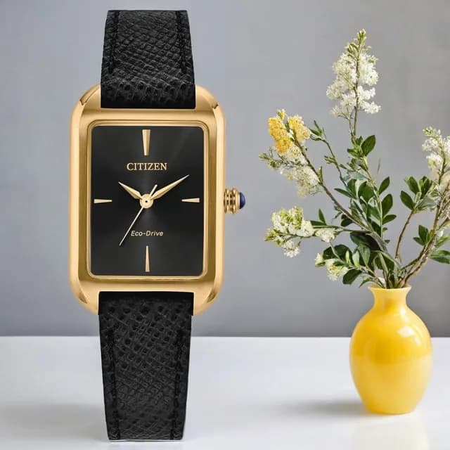 【CITIZEN 星辰】L系列 光動能方形女錶-23.5x35mm 禮物 送禮 推薦(EM1192-01E)