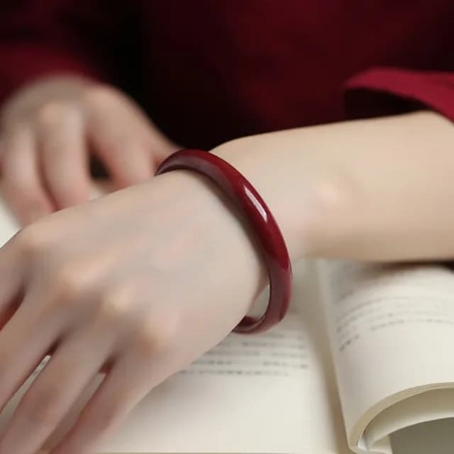 【Penny珮妮】硃砂紫金砂 心經 手鐲 內徑57-59mm(母親節 情人節 生日禮物 結婚 新年 尾牙)