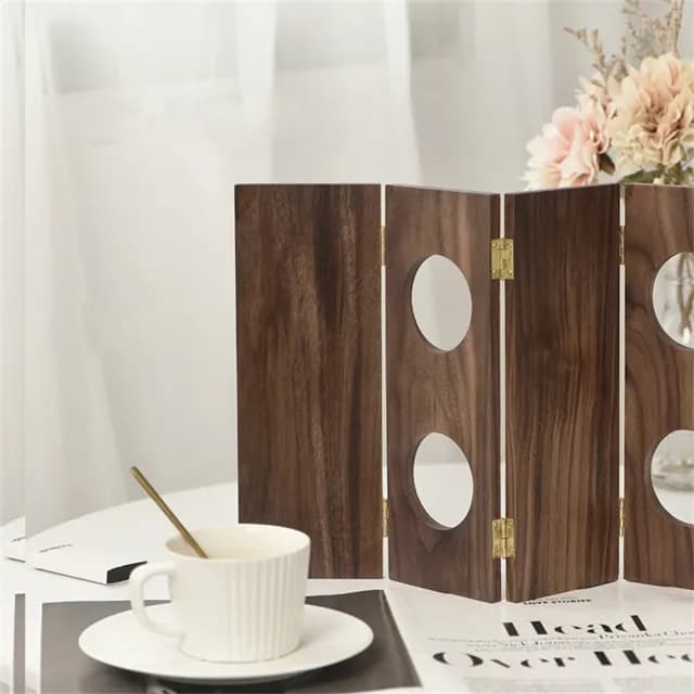 【匠俱】北美黑胡桃木桌面屏風創意中式家居擺件辦公室玄關裝飾品(高檔 喬遷 禮物 東方美學 輕奢)