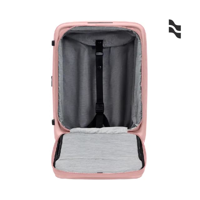 【LOJEL】CUBO 21吋 嫩粉色 前開式擴充拉鍊拉桿箱(行李箱 旅行箱 登機箱)