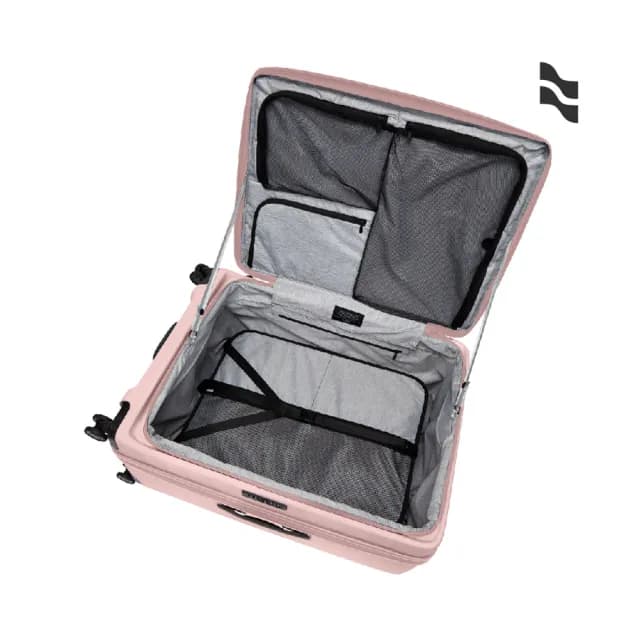 【LOJEL】CUBO 30吋 嫩粉色 前開式擴充拉鍊拉桿箱(行李箱 旅行箱)