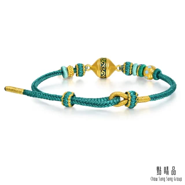 【點睛品】碧海金月 青金石黃金手鍊