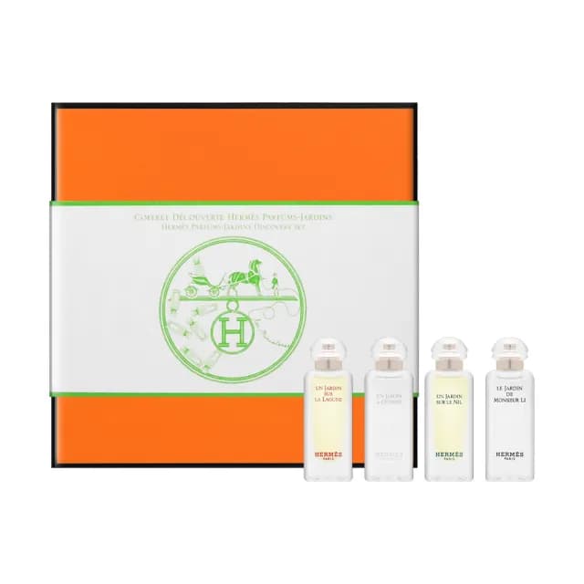【Hermes 愛馬仕】花園系列小香禮盒 7.5ml*4(國際航空版.希瑟花園+潟湖花園+李先生花園+尼羅河花園)