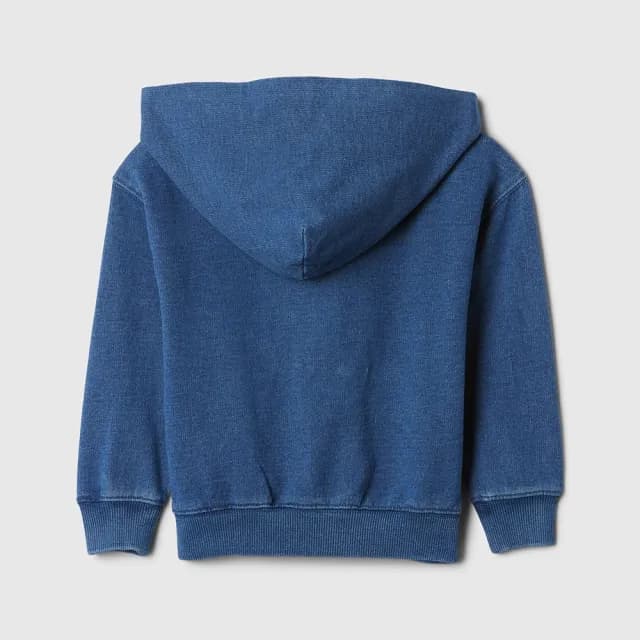 【GAP】男幼童裝 小熊刺繡連帽外套-中度水洗(515128)