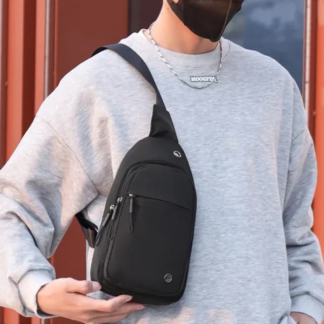 【Starshop】雙11 韓版輕便斜挎包 男士機能斜背包 側背包 斜胸包 手提包 牛津布單肩包 交換禮物