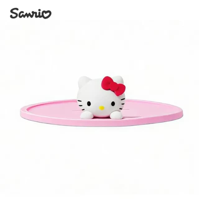 【SANRIO 三麗鷗】Hello Kitty凱蒂貓正版周邊立體造型矽膠杯墊杯蓋(盒裝老婆女友女兒聖誕交換生日禮物)