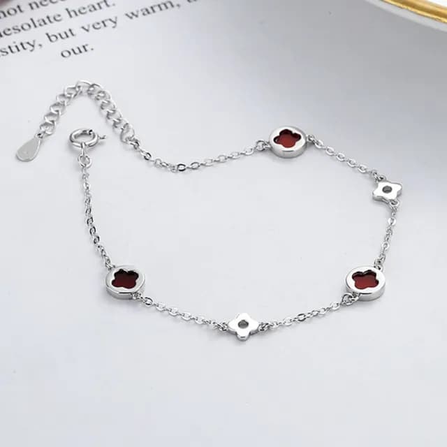 【LEESA】雙11 幸運草手鍊\閨蜜手鍊\S925\純銀手鍊\女生手鍊\生日禮物