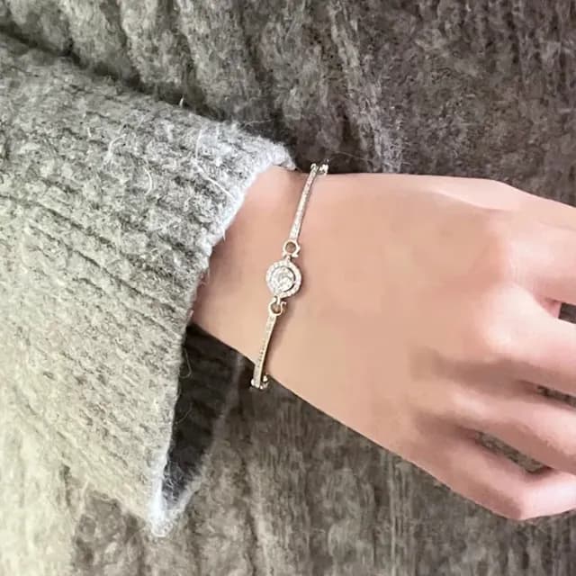 【LEEHER】雙11 鋯石手鍊/女生手鍊/手鐲/手鍊/情人節禮物/S925純銀手鍊/