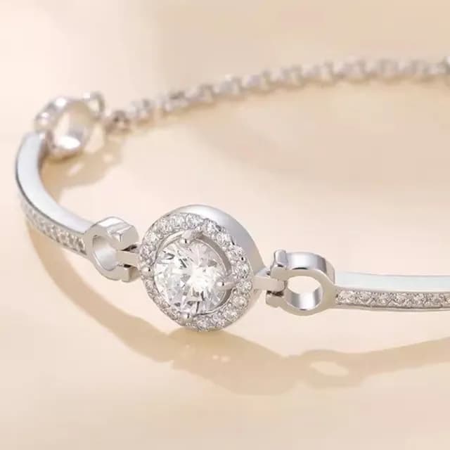 【LEESA】雙11 鋯石手鍊\女生手鍊\手鐲\手鍊\純銀手鍊\S925\情人節禮物