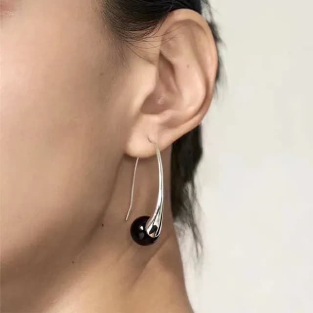 【LEEHER】雙11 瑪瑙耳環/女生耳環/耳飾/耳環/個性耳環/百搭/垂墜耳環/