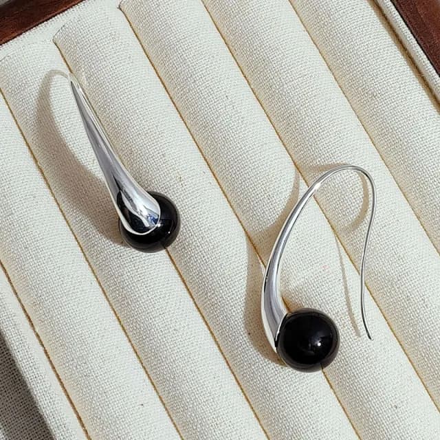 【LEEHER】雙11 瑪瑙耳環/女生耳環/耳飾/耳環/個性耳環/百搭/垂墜耳環/