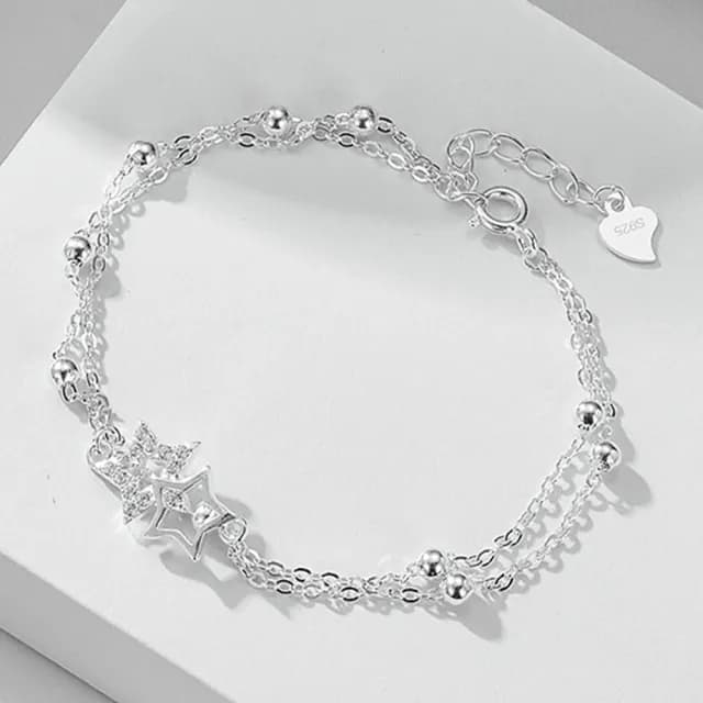 【KT DADA】雙11 星星月亮手鍊 鋯石手鍊 生日禮物 手鍊 氣質手鍊 純銀手鍊 手環