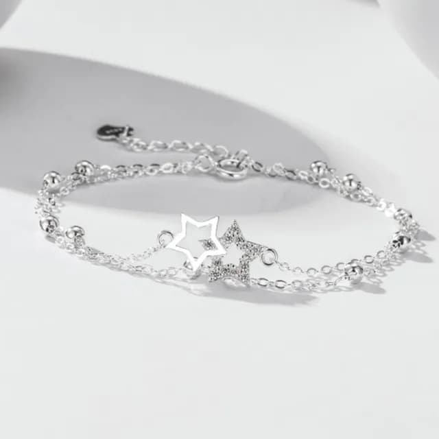【KT DADA】雙11 星星月亮手鍊 鋯石手鍊 生日禮物 手鍊 氣質手鍊 純銀手鍊 手環