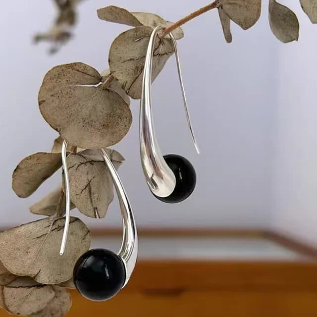 【KT DADA】垂墜耳環 個性耳環 耳環 耳飾 小眾設計 時尚百搭 瑪瑙耳環