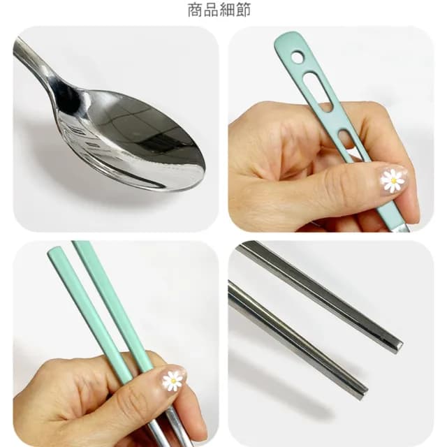 【GREEN BELL 綠貝】316食光漫旅餐具組-2入組(含筷子/湯匙/收納盒 耐摔 耐用 隔熱防燙)