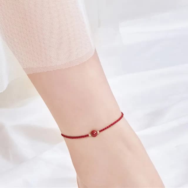 【紐約精品】現貨+預購 天然硃砂腳鍊手鍊腳踝鏈足鏈腳飾轉運招財淨化開運情人節禮物(紅繩飾品a1lh37)
