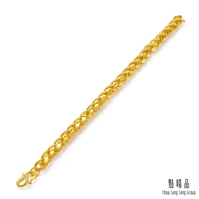 【點睛品】編織騎士鍊 黃金手鍊_計價黃金